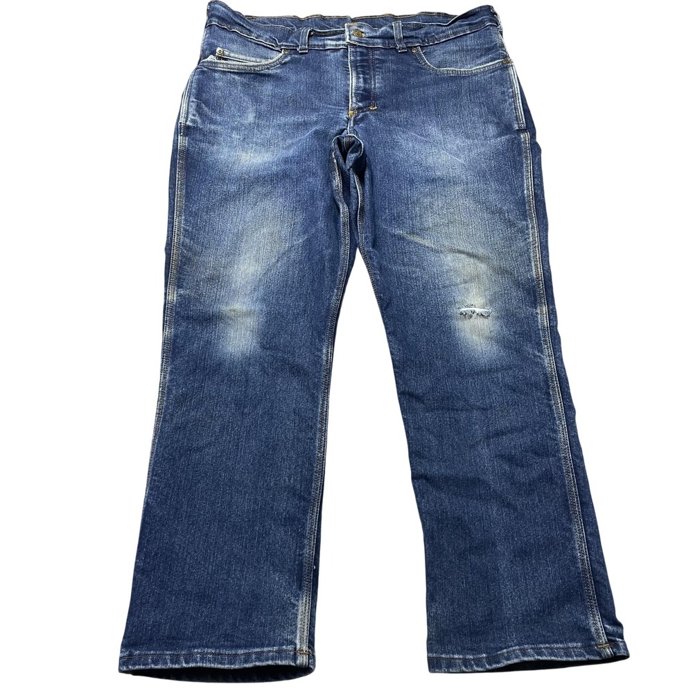 Origin Legit Fit Jeans Mens 38x30 Blue Dark Wash Straight Denim Made Maine USA
